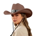 thumbnail image 5 of Chapeau de Cowboy Western Classique pour Extérieur Maison Loisirs Accessoire de Robe à la Mode, 5 of 5