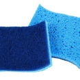 thumbnail image 3 of Non-Scratch Cellulose Sponge Scrub (12-Pack) Heavy Duty Kitchen Sponges Scrubbers with Scouring Pad (Blue), 3 of 7