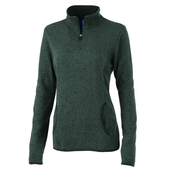 Charles River Apparel 5312 Women's Heathered Fleece Pullover-Charcoal Heather-3XL