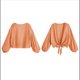 thumbnail image 3 of Traje de Baño para Mujer, Túnica, Bikini con Lazo, Camiseta de Playa Suave de Larga Coral M, 3 of 6