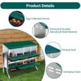 thumbnail image 3 of WhizMax Cajas Nido para Pollos, Caja Nido para Pollos, Caja Nido Enrollable con Patas, Cajas para Colocar Pollos, Caja Nido para Gallinas con Tapa para Gallinero, 8 Compartimentos, Verde, 3 of 7