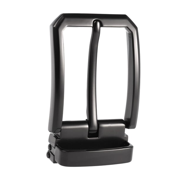 Hebilla de cinturón de metal de 35 mm, rectangular, clásica, de una sola punta, para bricolaje, antigua, resistente Negro