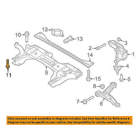Ram CHRYSLER OEM Front Suspension-Susp Crossmember Bolt 68263301AA