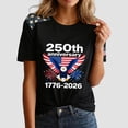 thumbnail image 4 of idosla 250 Anniversary USA Shirt Women 250Th Anniversary Tshirt 1776-2026 Patriotic Shirts American Flag Eagle Tops (Blue, 5XL), 4 of 6
