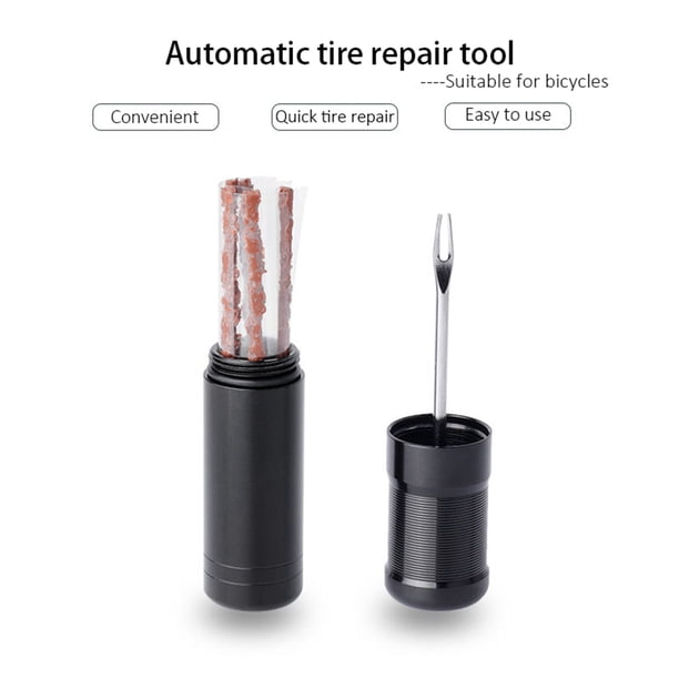 Kit Réparation Pneu Tubeless Pour Vélo – Portable, Bandes En Caoutchouc + Forets, Pour VTT Et Pneus Sans Chambre