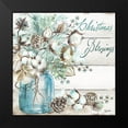 thumbnail image 2 of Tre Sorelle Studios 20x20 Black Modern Framed Museum Art Print Titled - Christmas Blessings Mason Jar square, 2 of 5