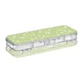 thumbnail image 2 of Plastic Pencil Box Large Capacity Pencil Boxes Clear Boxes with Snap-Tight Lid Stylish Office Supplies Storage Organizer Box White Flowers and Leaves, 2 of 7