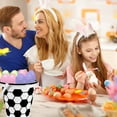 thumbnail image 5 of Sports Themed Easter Baskets with Handles for Home Kitchen Party Favor Treats Candies Egg Hunting Bucket Goodie Storage Container Empty Filler Birthday Gift Decoration Set Supplies - 3 Count, 5 of 7