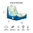 thumbnail image 4 of Big Joe Captain's Float No Inflation Needed Pool Lounger with Drink Holder, Paintbrush Yellow Double Sided Mesh, Quick Draining Fabric, 3 feet, 4 of 9