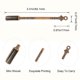 thumbnail image 3 of Mini cuchara, cuchara de pala de metal, hebilla de collar con colgantes, juego de 4 (2 bronce+2 metálico), 3 of 5