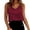 Wine, variant on Munlar Tank Tops for Women Vacation Green Satin 2025 V-Neck Solid Sleeveless Loose Tshirts L