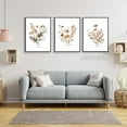 thumbnail image 5 of WildFlowers Watercolour Poster neutral botanical boho Canvas Wall Art Vintage Green Leaf Floral Nature Print Painting Country Decor Living Room Bedroom Room 12x16in Unframed 3Set, 5 of 6