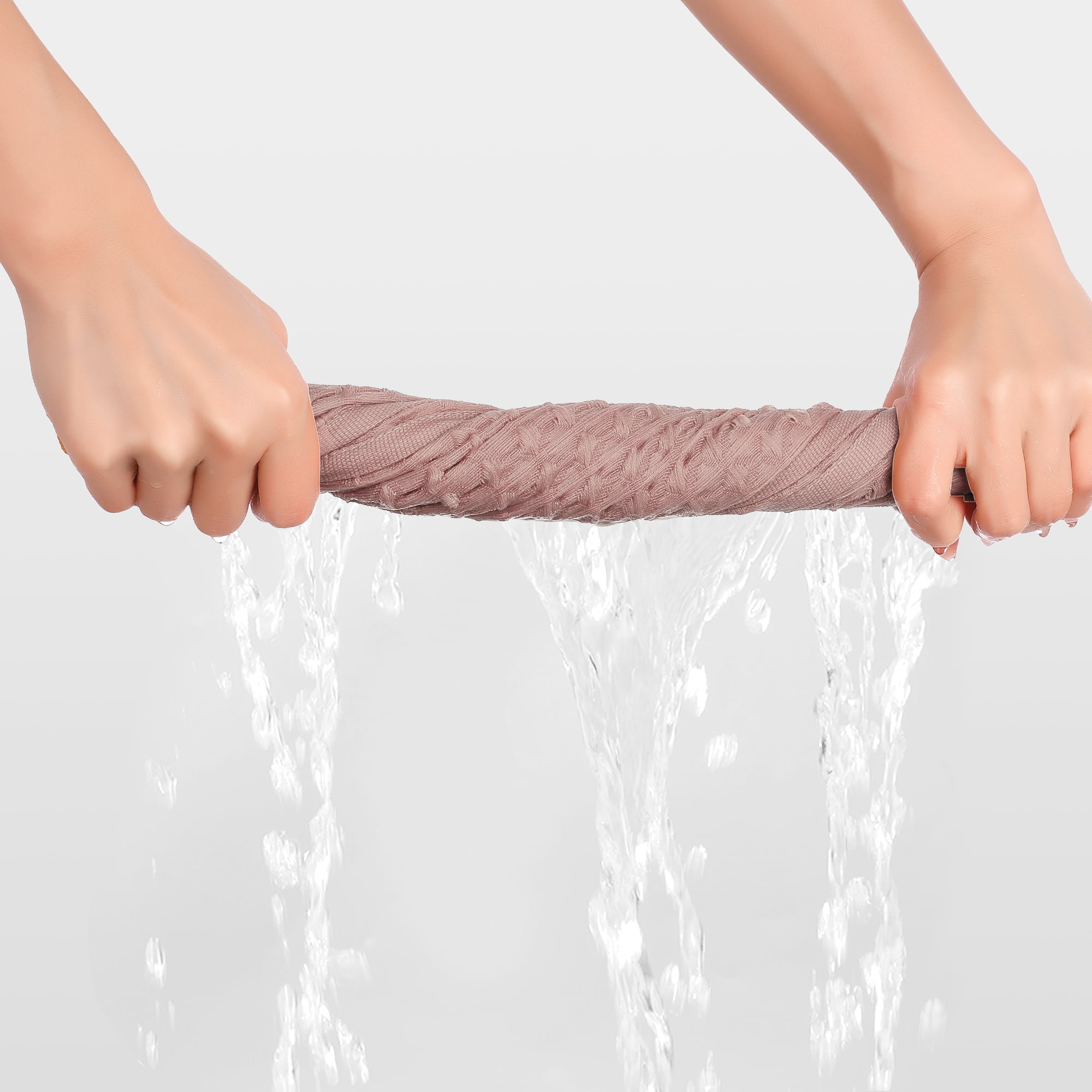 Unique Bargains Cotton Highly Absorbent Hand Towels 14 x 32 Inches for Bathroom Kitchen Pink 4pk