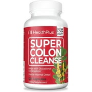 Health Plus Super Colon Cleanse Psyllium with Herbs, 500mg Capsules 120 ea (Pack of 2)