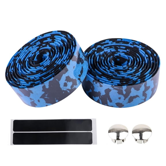 Bike Handlebar Tape EVA Foam Road Bicycle Handlebar Tape Cycling Handle Wraps Black for Road Bike 2 Rolls