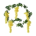 thumbnail image 2 of Iumwxz Artificial Forsythia Wisteria Garland Greenery Decorative Floral Vine Door Window Railing Home Wedding Event Spring Summer Visual Arrangement Yellow, 2 of 6