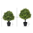 thumbnail image 6 of Poetree 2.3FT Artificial Topiary Ball Boxwood Topiary Tree in Pot for Indoor Outdoor Home Office Decor Pack of 2, 6 of 14