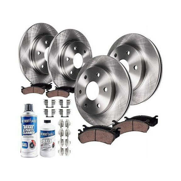 Front and Rear Brake Pad and Rotor Kit - Compatible with 2006 - 2008 Chevy Uplander 2007