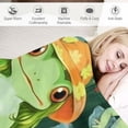 thumbnail image 3 of JEUXUS  Frog Blanket, Just A Girl Who Loves Frogs, Frog Gifts for Frog Lovers, Frog Gifts for Girls, Cute Funny Frog Print Blanket for Women Kids, Soft Cozy for Couch Throw Blanket, 3 of 6