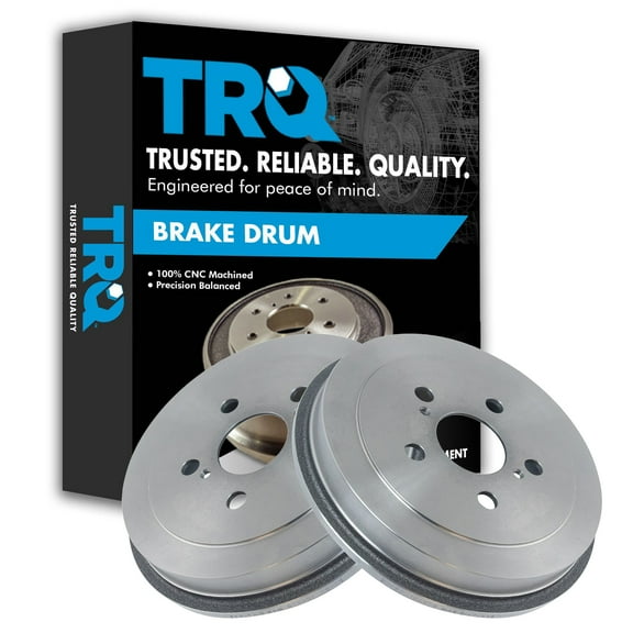 TRQ Brake Drum Rear Left LH & Right RH Pair for Toyota Celica Corolla Prius BRA75080