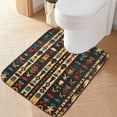 thumbnail image 2 of Yayeee Bath Rug for Bathroom Floor Non Slip Rectangle Fluffy Soft Absorbent Mat, 16"x24", Beige Geometric, 2 of 7