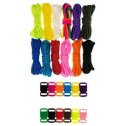 Craft County Rainbow Paracord Bracelet Kit – DIY Party Kit – Multiple Colors – 10 Feet Hanks