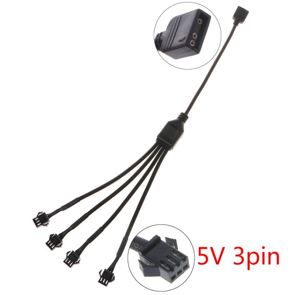 5V 3PIN to SM 3Pin Fan Interface Female/Male Adapter Motherboard Extension Cable