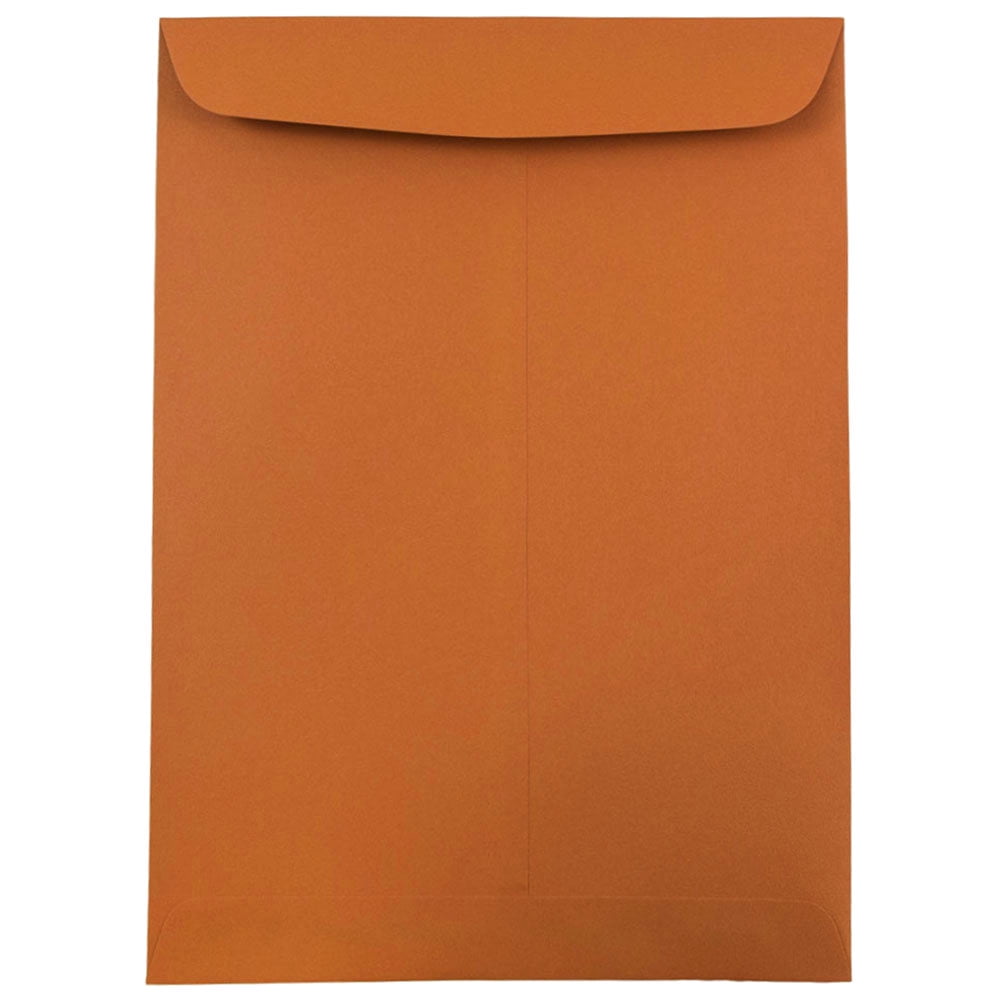 JAM 9 x 12 Open End Envelopes, Dark Orange, 10/Pack