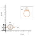 thumbnail image 4 of ANGARA Freshwater Cultured Pearl Ring with Floral Halo in 14K Rose Gold for Women | June Birthstone, Birthday, Anniversary, Jewelry Gift for Women | Natural Pearl Ring, 4 of 8