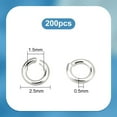 200pcs 925 Sterling Silver Jump Rings Open Jump Rings 24 Gauge/2.5mm