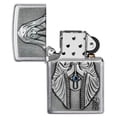 thumbnail image 5 of Zippo Anne Stokes Gothic Prayer Emblem Brushed Chrome Pocket Lighter, 5 of 7