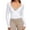 White, variant on Pilates Wrap Top Womens Long Sleeve Shirt Top Deep V Neck Ribbed Knit Casual Slim Fit Basic Yoga T Shirt Yoga Wrap Top Black M