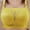 Yellow, variant on Bras for Women Under $5 Wire Free Embroidery Thin Style Ventilate Back Buckle Bra Without Steel Rim