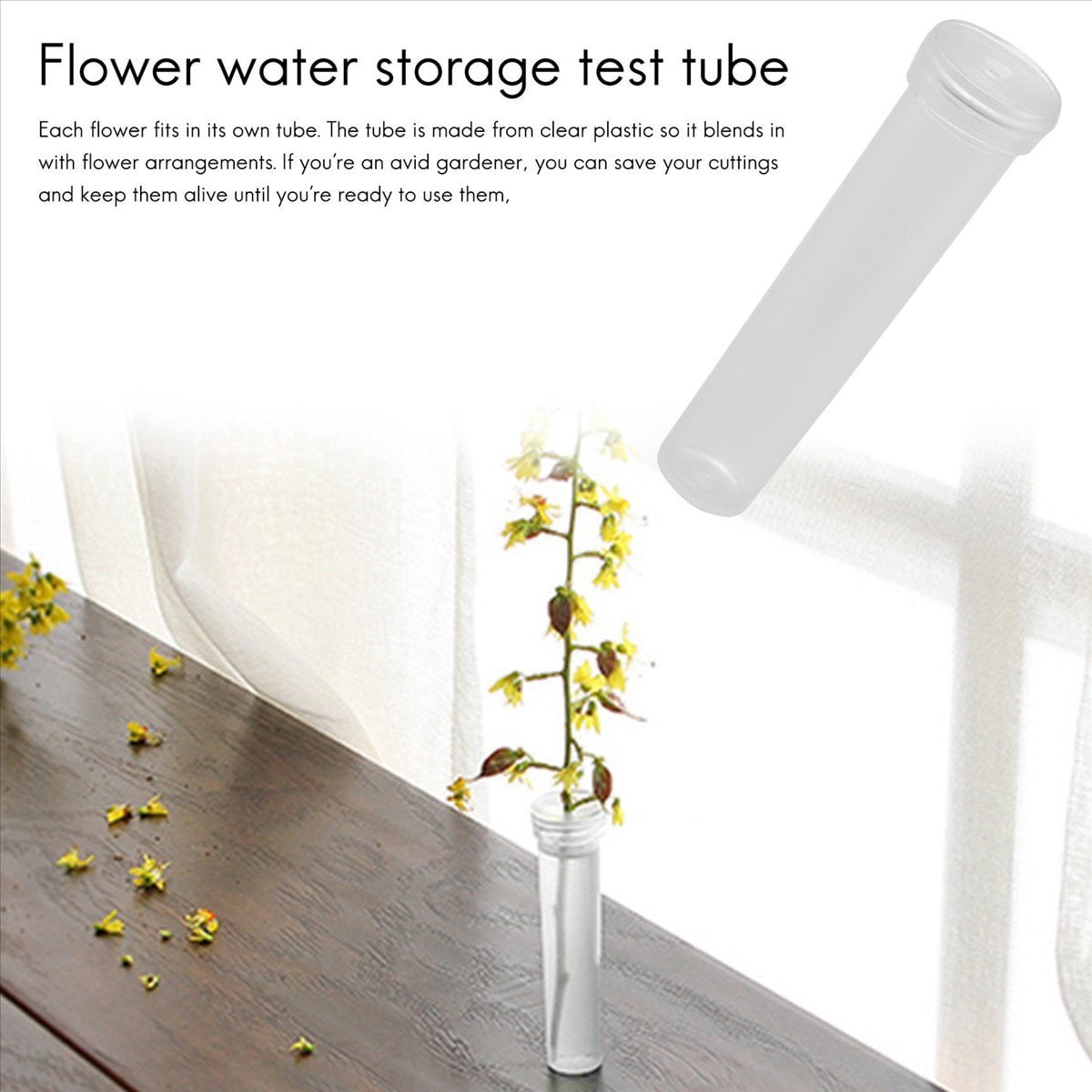 Floral Tube 400-Pack Flower Tube, Flower Vials, Floral Water Tube for Flower Arrangements,Clear Plastic
