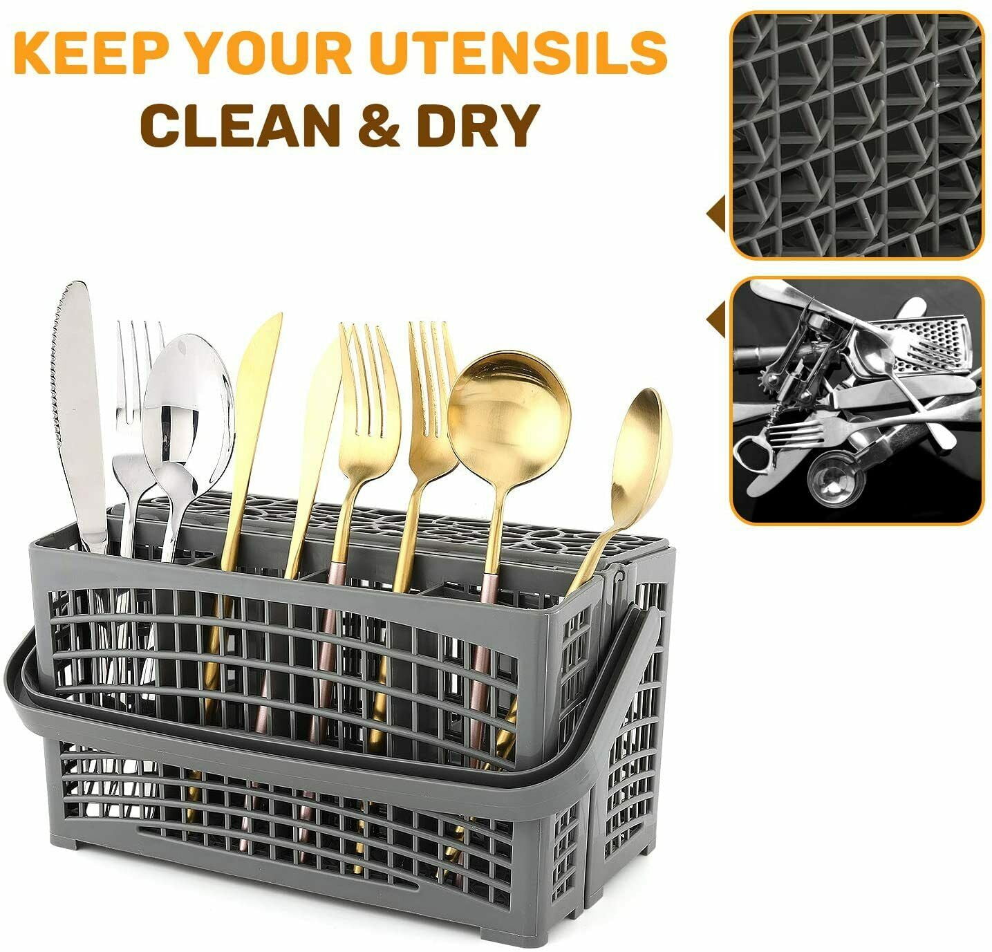 Details about   Nuovoware Dishwasher Silverware Replacement Basket Divided Detachable Utensil 