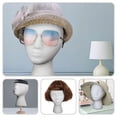thumbnail image 2 of 2-Pack Foam Mannequin Heads with Wig Caps, White Dad Style, 28x21CM Foam Cap Stand for Display, 2 of 8