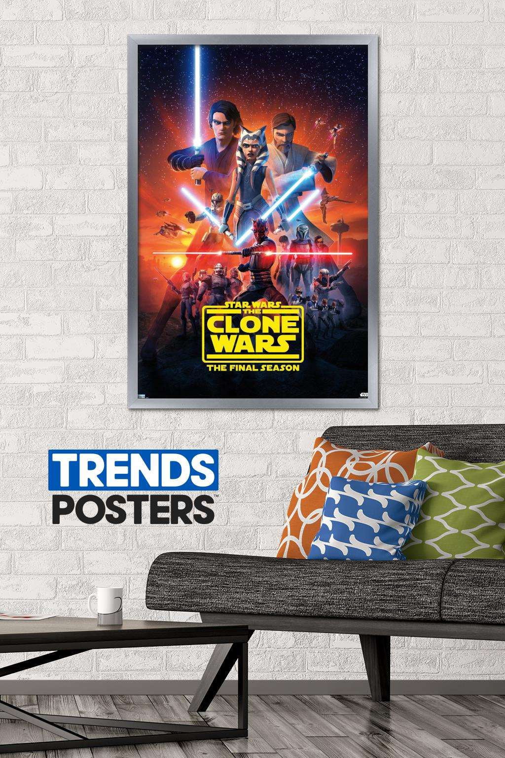 Star Wars: The Clone Wars - Season 7 Key Art Wall Poster, 22.375" x 34", Framed