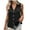 Black, variant on Timegard Womens Tank Tops Lapel V Neck Button up Sleeveless Shirts Work Casual Lightweight Tops Summer