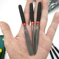 thumbnail image 3 of Small Steel Files Needle File Flat File for Stone Glass Metal Carving Craft Needle Filing Woodworking Hand File Tool,1 x Circular file 1 x Half round file 1 x Flat file, 3 of 6