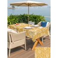 thumbnail image 5 of Outdoor Tablecloths with Umbrella Hole & Zipper, Yellow Botanical Rectangle Tablecloth 52x70 Inch, Spring Summer Chic Wildflowers Waterproof Table Cloth, Patio/Pool/Picnic Table Covers, 5 of 8