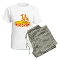 thumbnail image 5 of CafePress - Vintage Wisconsin Cheese Pajamas - Women's Short Sleeve Print T-Shirt and Pants Light Cotton Pajama Set, 5 of 7