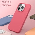thumbnail image 6 of JETech Silicone Case for iPhone 15 Pro 6.1-Inch, Silky-Soft Touch Full-Body Protective Phone Case, Shockproof Cover (Guava), 6 of 6