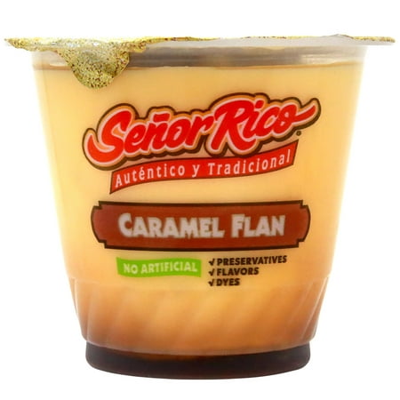 Senor Rico Caramel Flan, 7oz Cup, Refrigerated, Gluten-Free