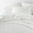 thumbnail image 4 of Noble Linens Light Gray Coarse Paisley Print Duvet Set 3-Piece Duvet Cover Set, Full/Queen, 4 of 10