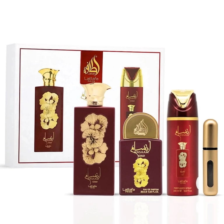 Ansaam Gold 3-Piece Perfume Gift Set by Lattafa Pride (Gift Set