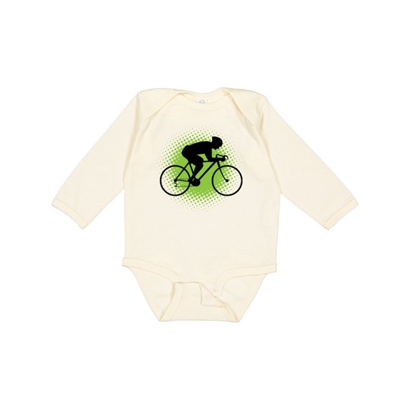 Inktastic Cycling Bicycle Racing Biking Boys Long Sleeve Baby Bodysuit