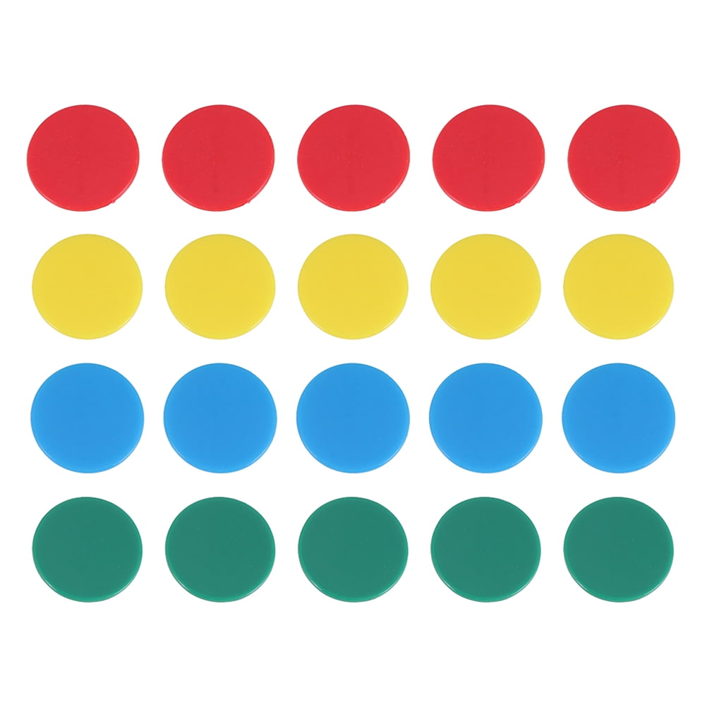 100Pcs Round Game Chips Counting Round Pieces Acrylic Colored Slices