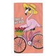 thumbnail image 1 of Fotbe Flamingo Riding a Bicycle Toalla Premium con Patrón, Toalla de Microfibra de Secado Rápido, Ligera y Altamente Absorbente (27.5x16in), Ideal para Uso Diario, 1 of 6