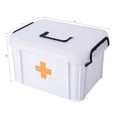 thumbnail image 5 of White Large Empty Medical Box for Home Emergency Supplies, Travel, Car, and Dorms – Compact First Aid Box with Handle, Detachable Tray and Locking Lid – Medical Organizer and First Aid Kit Storage, 5 of 8