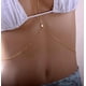 thumbnail image 2 of Arnés de cadena para el cuerpo, joyería para el cuerpo, cadena para cinturón para mujeres y niñas (dorado), 2 of 4